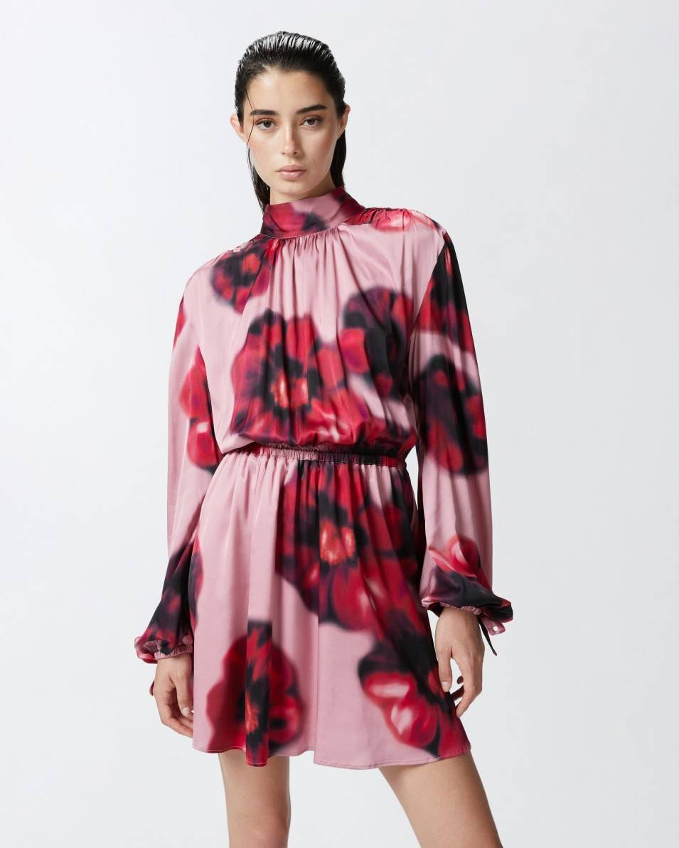 Pinko Rückenfreies Minikleid mit Blumenprint Fabrik Onlineshop
