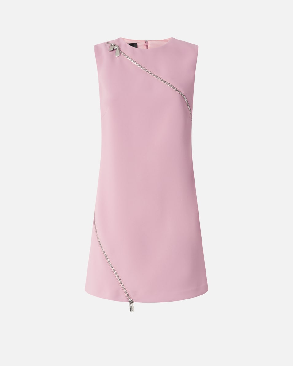 Pinko Kurzes Kleid mit asymmetrischem Reißverschluss Fabrikpreis