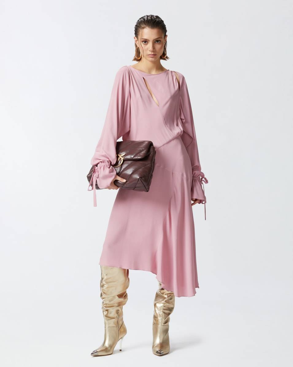Pinko Asymmetrisches Midikleid aus Crêpe Flash Sale