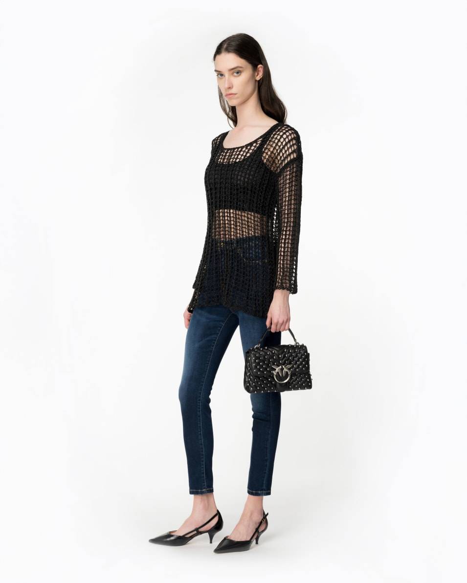 Pinko Skinny Jeans Stretch-Denim mit Stickerei auf der Rückseite Black Friday Preise