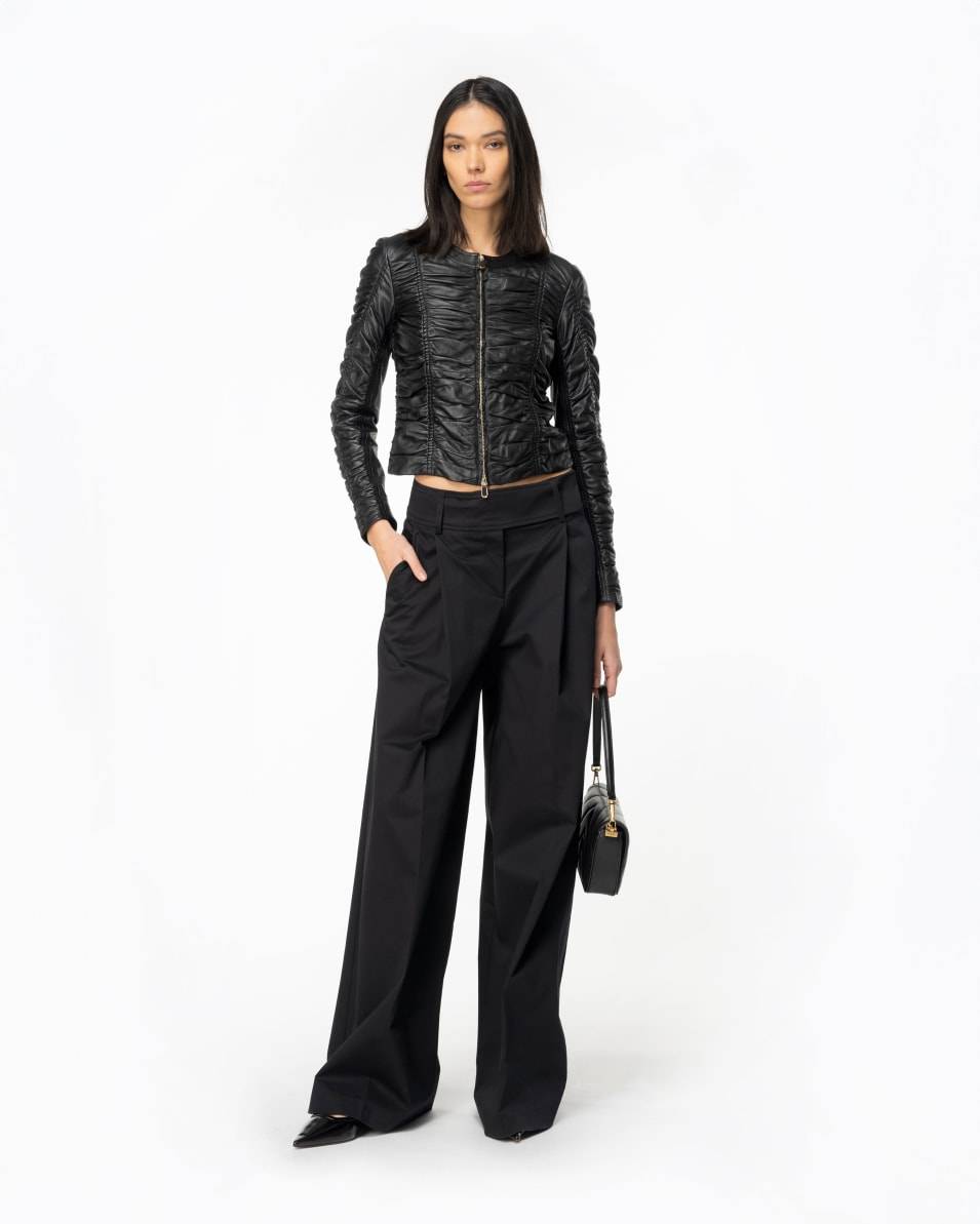 Pinko Jacke aus gerafftem Nappaleder Hotsell