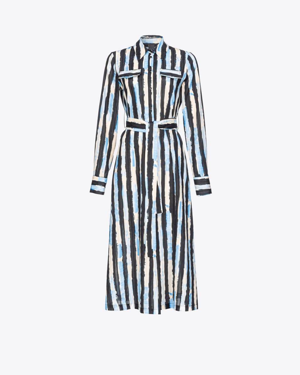 Pinko Hemdblusenkleid Pinselstrich Günstiger Verkauf
