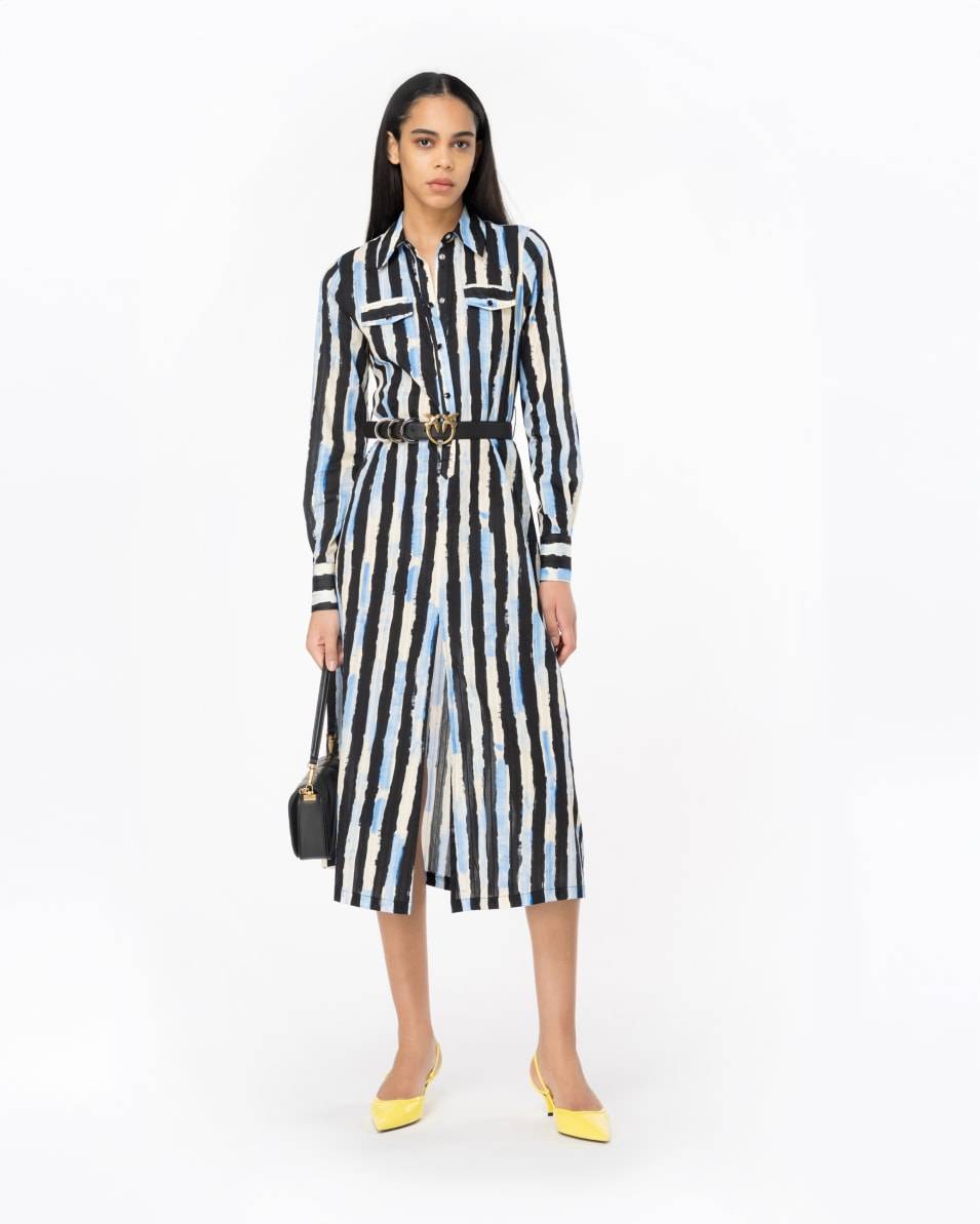Pinko Hemdblusenkleid Pinselstrich Günstiger Verkauf