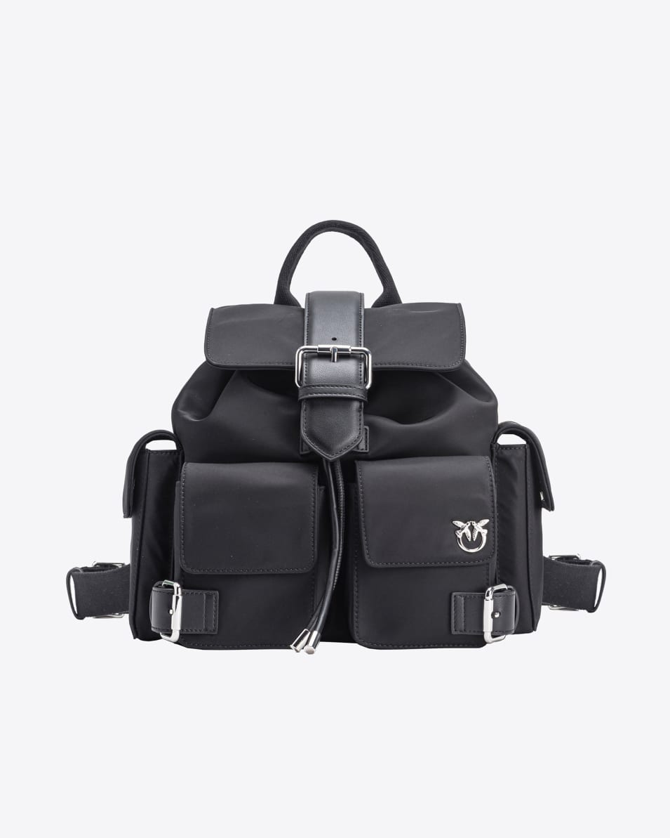 Pinko Multipocket-Rucksack aus recyceltem Stoff Black Friday