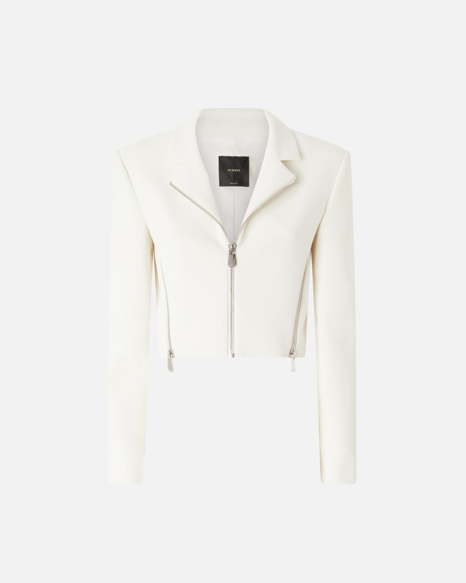 Pinko Kurzjacke aus Crêpe-Stoff mit Reißverschluss Sonderangebot der Fabrik