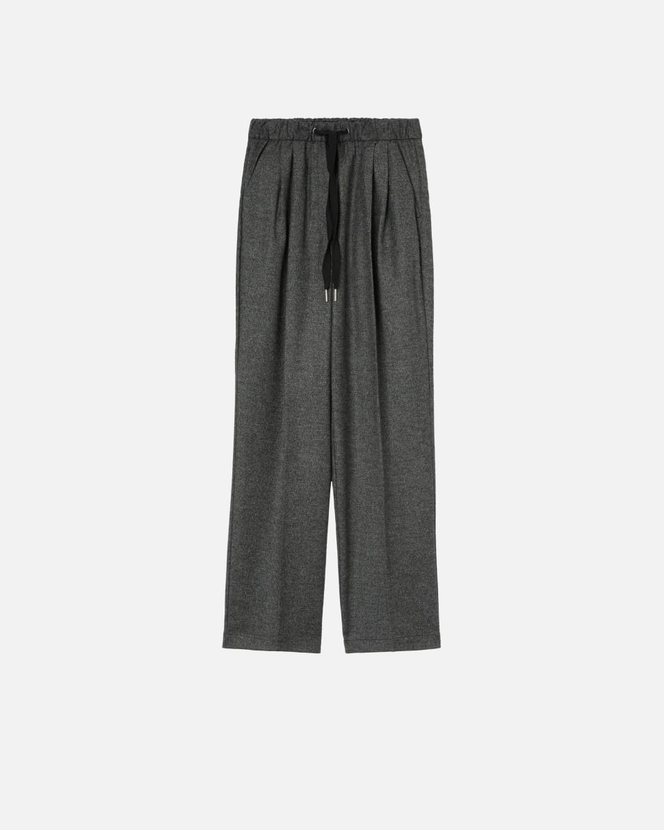 Pinko Weite Pull-on-Hose aus Flanell mit "Salz und Pfeffer"-Effekt Begrenzt auf 3 Tage