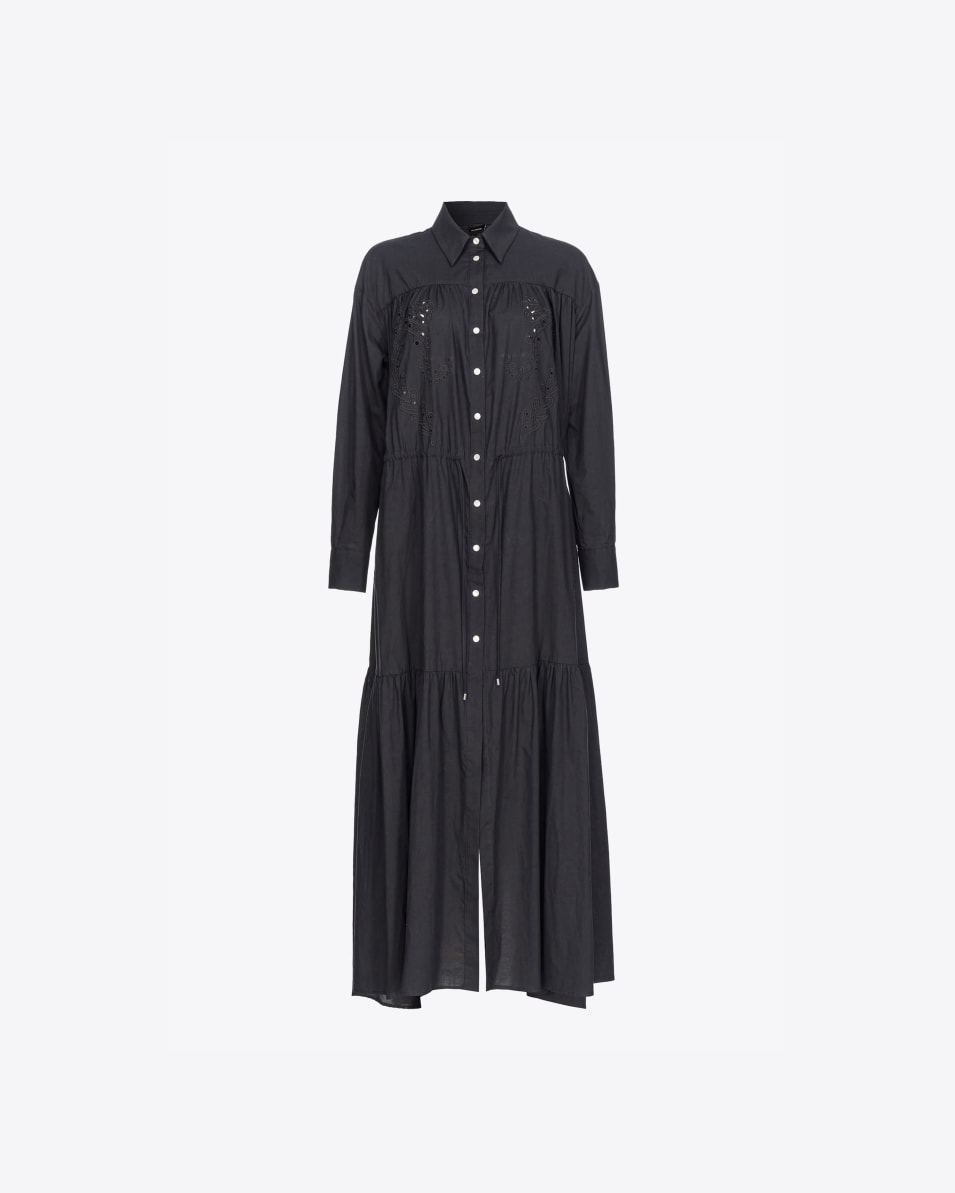 Pinko Hemdblusenkleid mit Lochspitze im Rodeo-Stil Auslauf