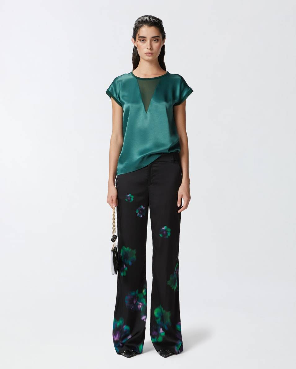 Pinko Satinhose mit Blumenprint Zeitbegrenzte Promotion