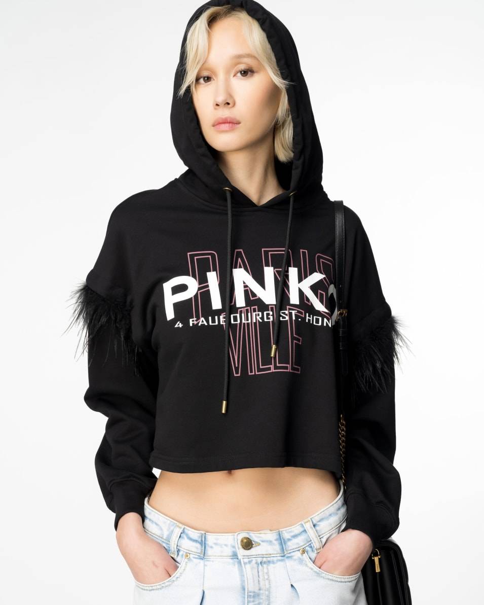 Pinko Sweatshirt PINKO Cities mit Federn zollfrei