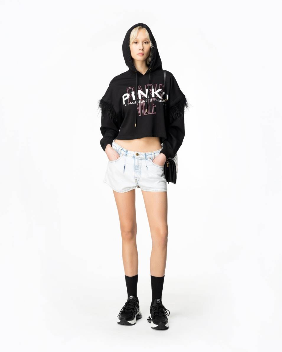 Pinko Sweatshirt PINKO Cities mit Federn zollfrei