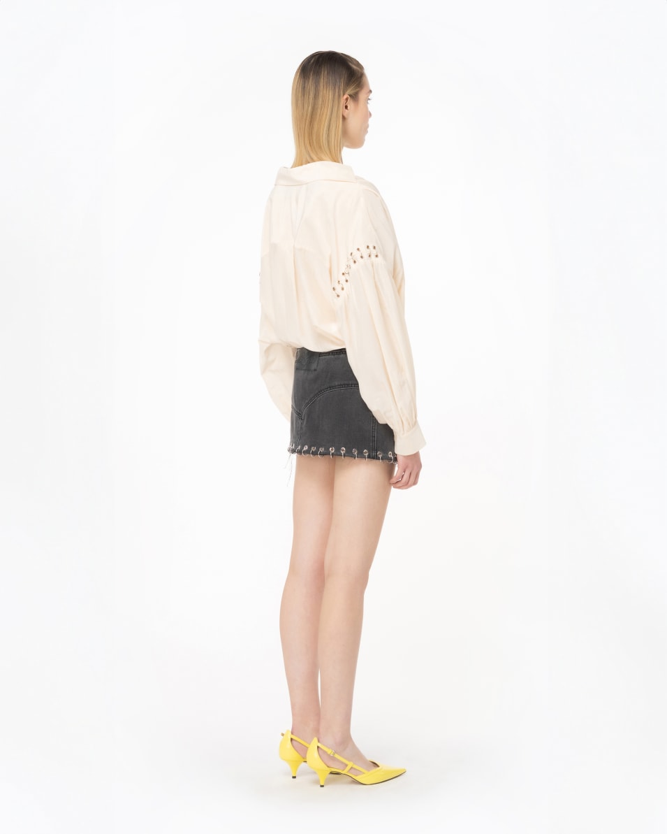 Pinko Voile-Bluse mit Piercings Rabatte dieses Monats