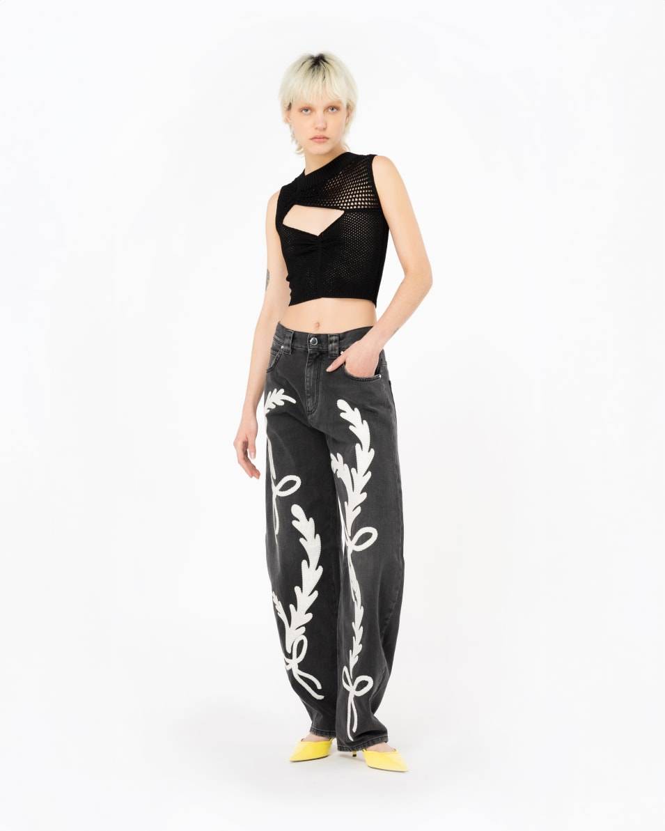 Pinko Crop-Top Netzgewebe Riesige Ersparnisse