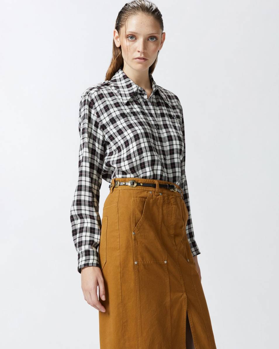 Pinko Klassische Hemdbluse mit Karomuster Blitzverkäufe