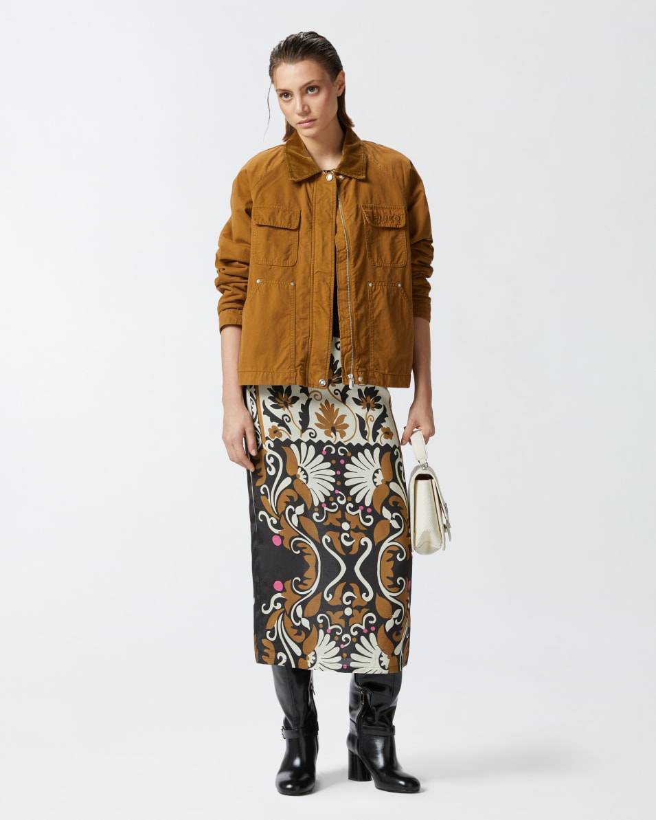Pinko Langer Rock mit Blumendruck und Schlitz Limitierter Zeitrabatt