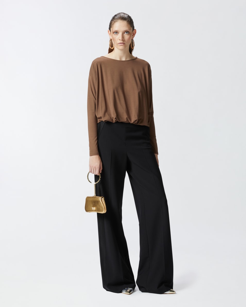 Pinko Pullover aus fließendem Jersey mit Drapierung Fabrikpreis