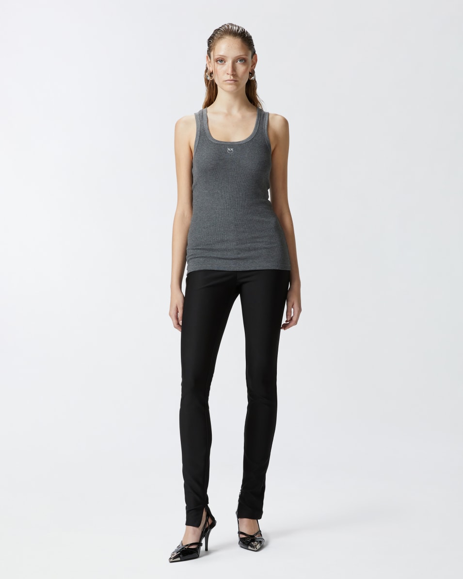 Pinko Geripptes Tanktop mit Logo Fabrikladen
