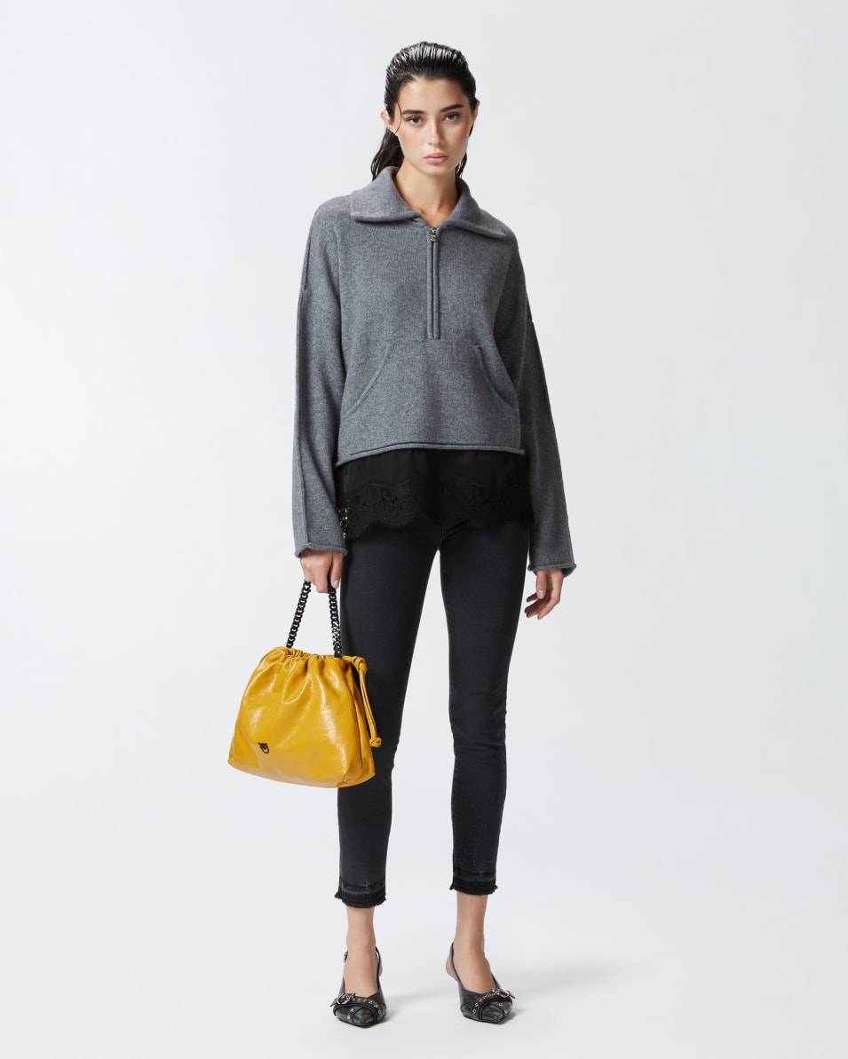 Pinko Enge Skinny-Jeans aus schwarzem Denim Rabatte dieses Monats