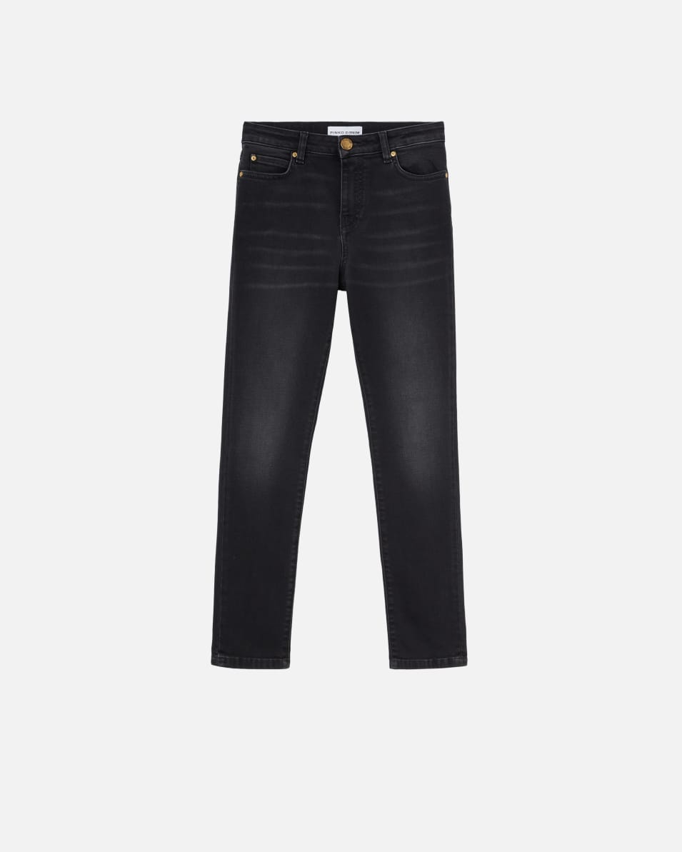 Pinko Skinny-Jeans aus schwarzem Stretch-Denim Vierteljährliche Förderung