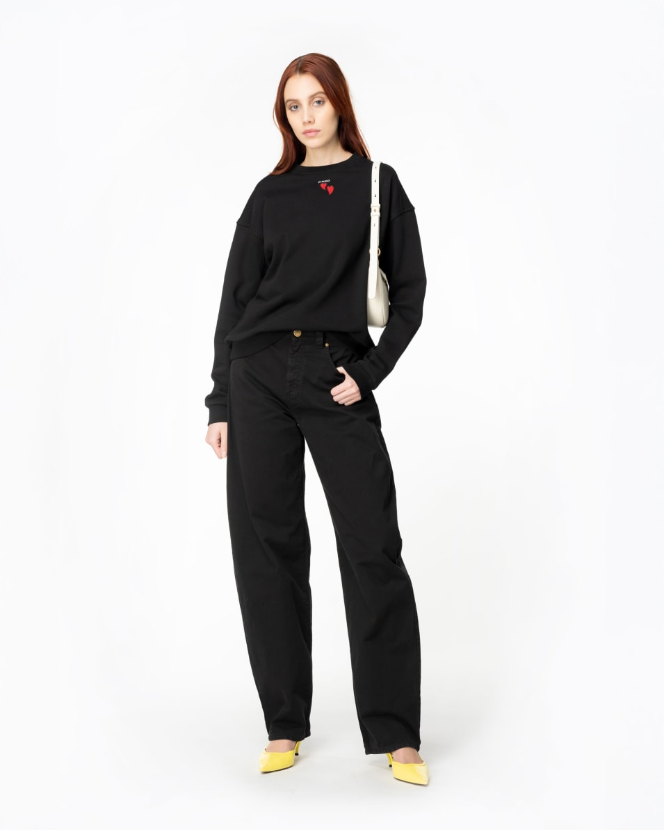 Pinko Sweatshirt mit Herzstickerei Super Sparpreis