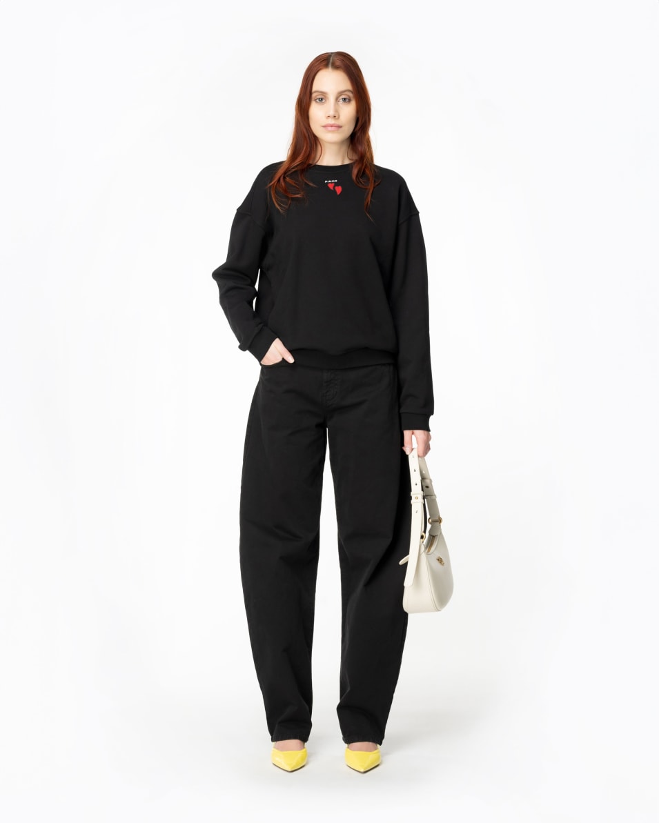 Pinko Sweatshirt mit Herzstickerei Super Sparpreis