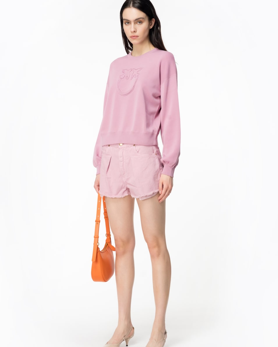 Pinko Pullover Applikation Love Birds Kostenlose Rückgabe