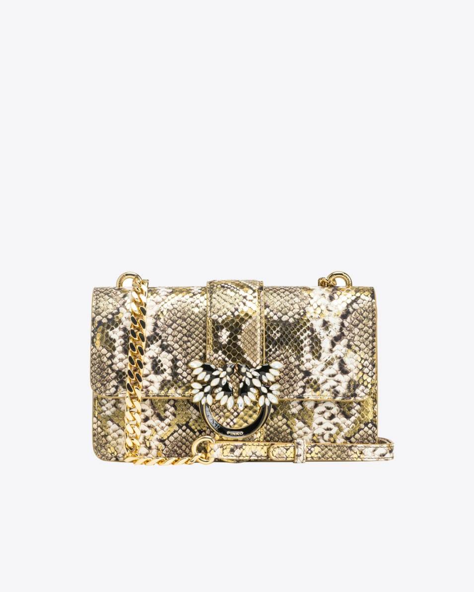 Pinko Mini Love Bag One Reptil Metallic PINKO Galleria Bestseller