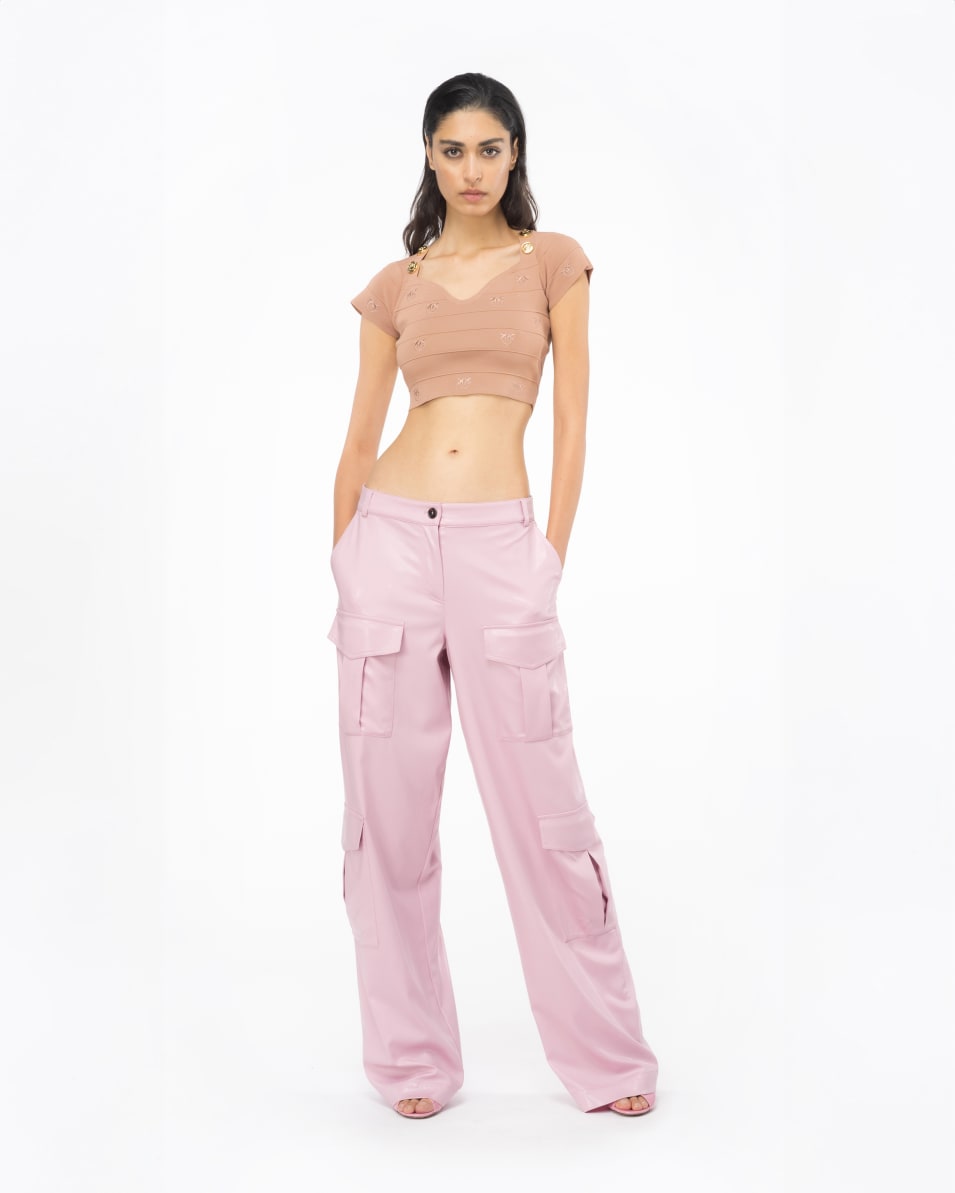 Pinko Crop-Top Jacquard Love Birds Sonderangebote