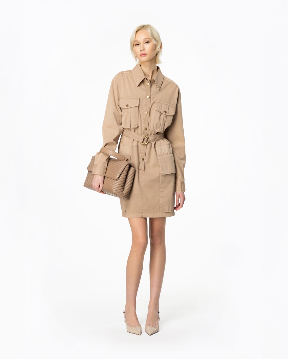 Pinko Utility-Kleid Old Wash Tiefpreis