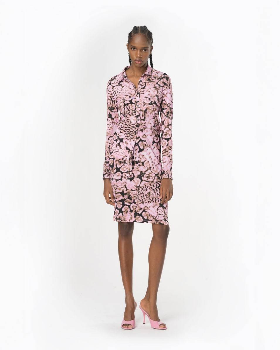 Pinko Longuette-Rock Print Coral Scanner Letzte 3 Tage