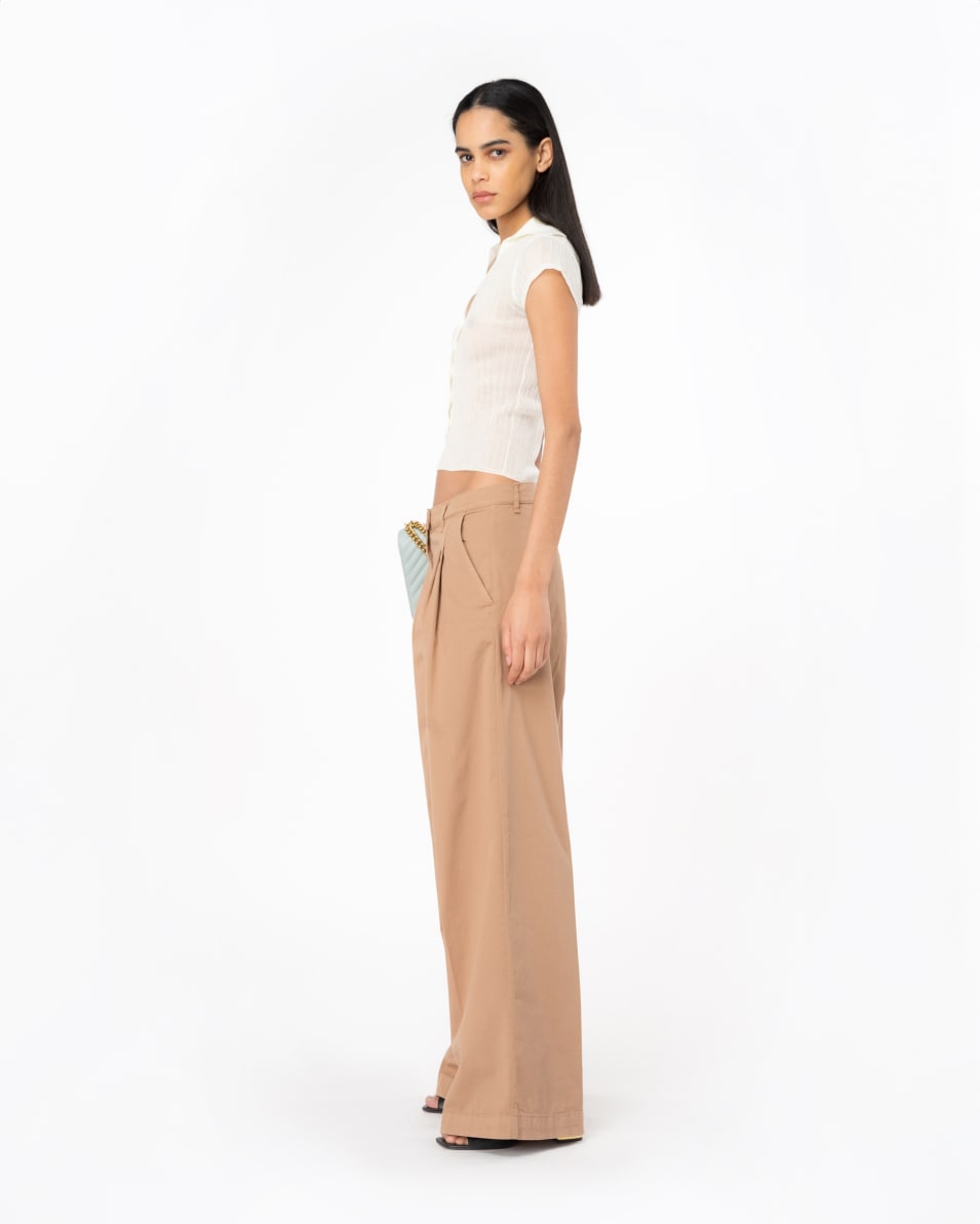 Pinko Wide-Leg-Hose aus Cavalry-Gewebe Letzter Tag