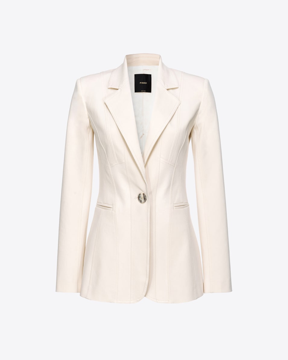 Pinko Einreihiger Blazer aus zwei Materialien
