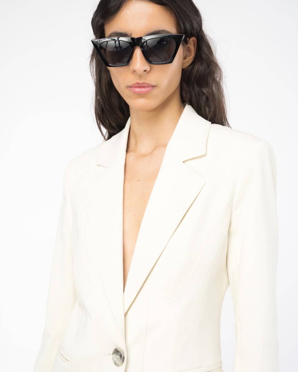 Pinko Einreihiger Blazer aus zwei Materialien Zeitbegrenzte Promotion