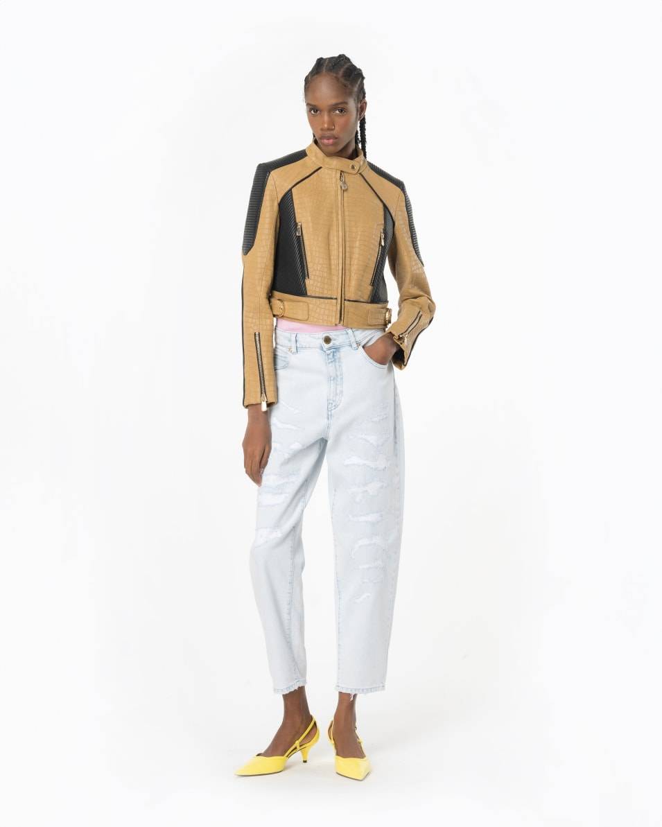 Pinko Jeans Mom Fit hell mit Rissen Nur für heute