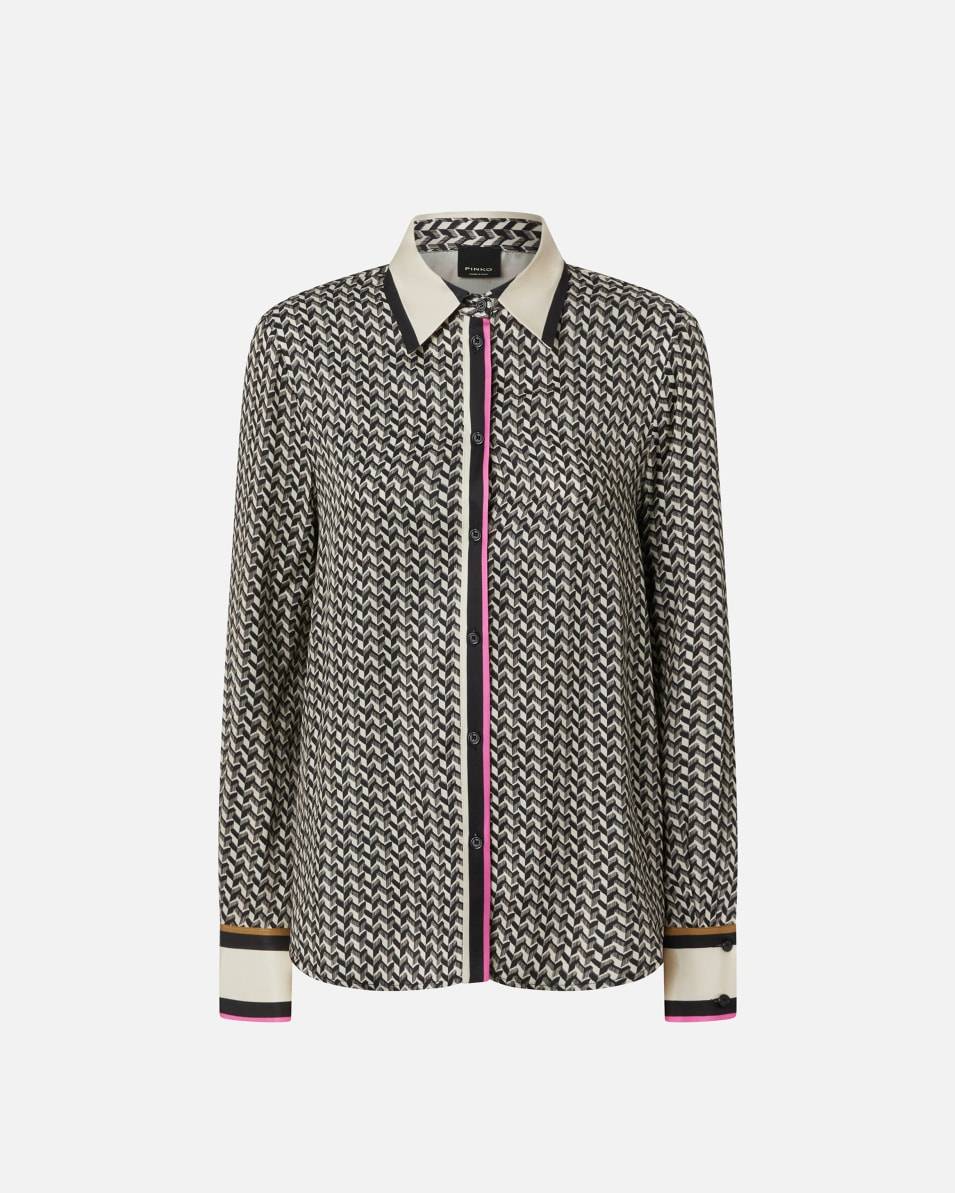 Pinko Fließende Bluse mit Foulard-Print Super Rabatt