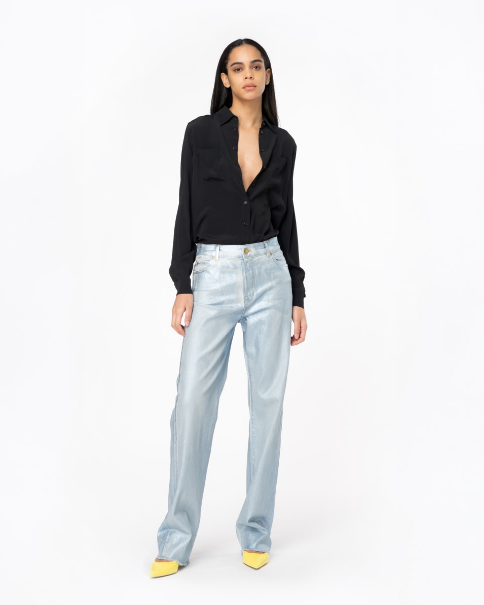 Pinko Bluse Seidenmix mit Brusttaschen Clearance-Verkauf