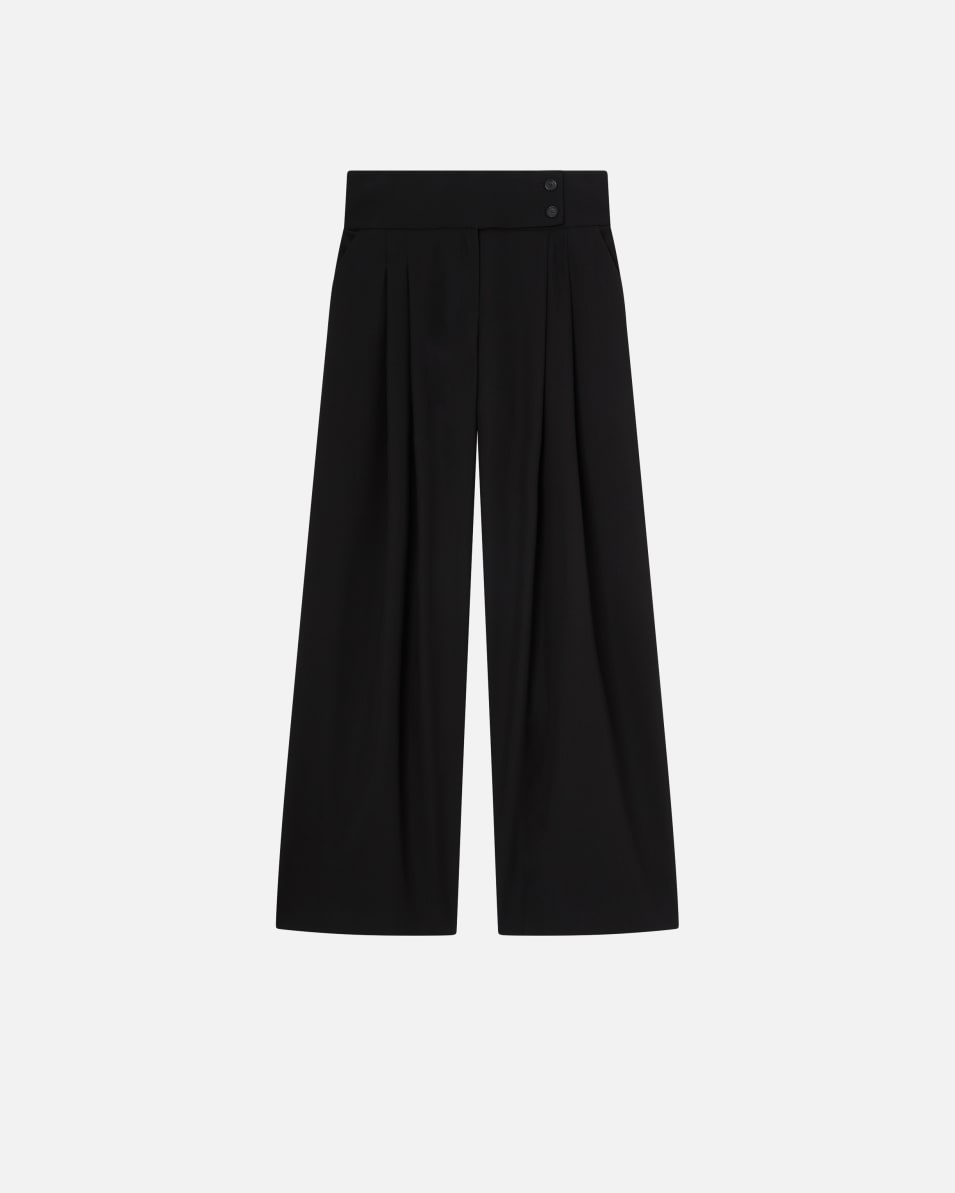 Pinko Elegante Hose mit weitem Bein und Bundfalten im Angebot
