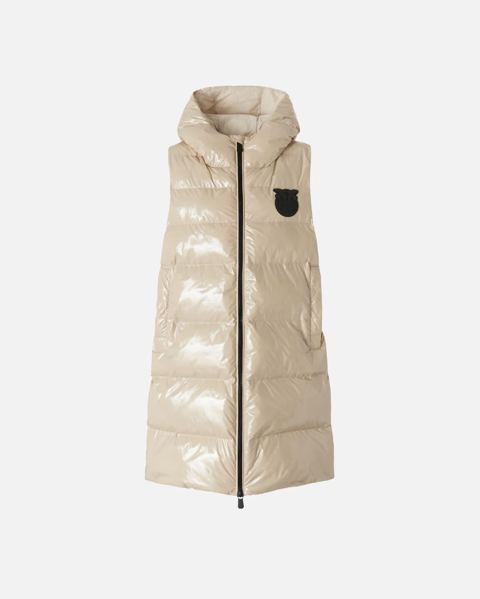 Pinko Ärmellose Daunenjacke mit Kapuze und Steppung