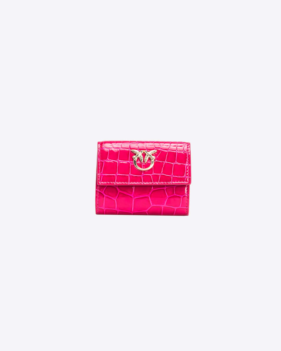 Pinko Kleine Geldbörse Kroko glänzend farbig PINKO Galleria