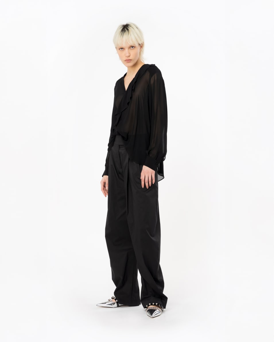 Pinko Bluse mit Volant 50% Rabatt mit kostenlosem Versand