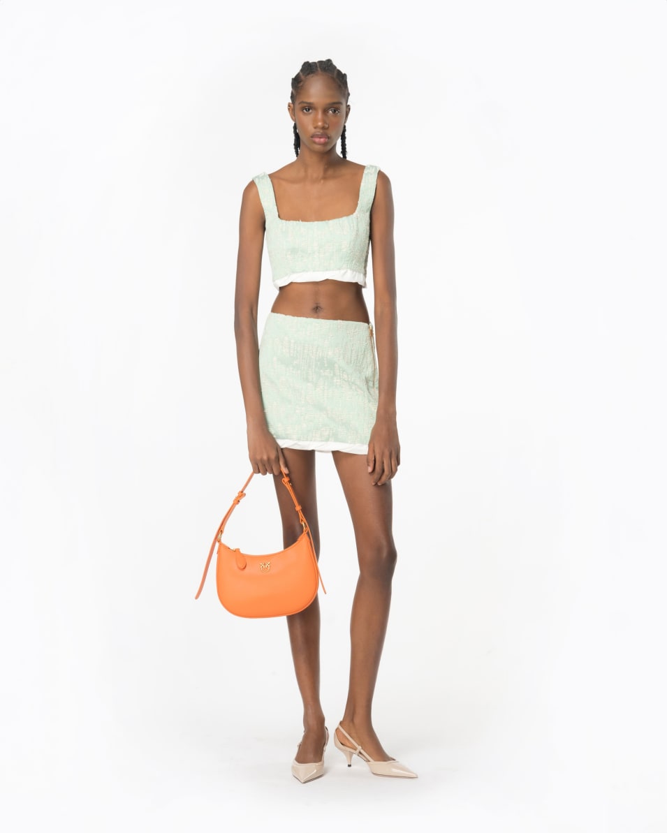Pinko Crop-Top aus Lurex-Flechtgewebe Im Verkauf