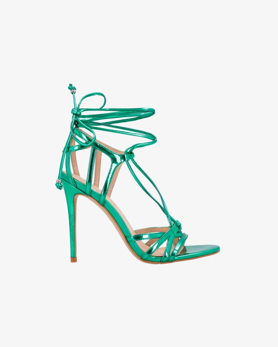 Pinko Sandaletten Metallic Mirror-Finish Online