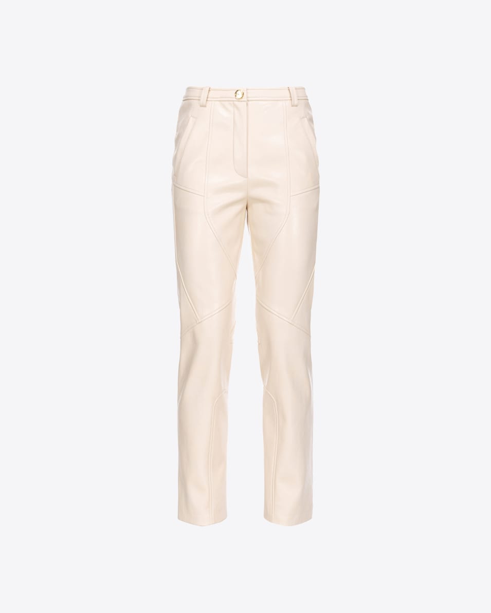 Pinko Hose in geknitterter Lederoptik Outlet