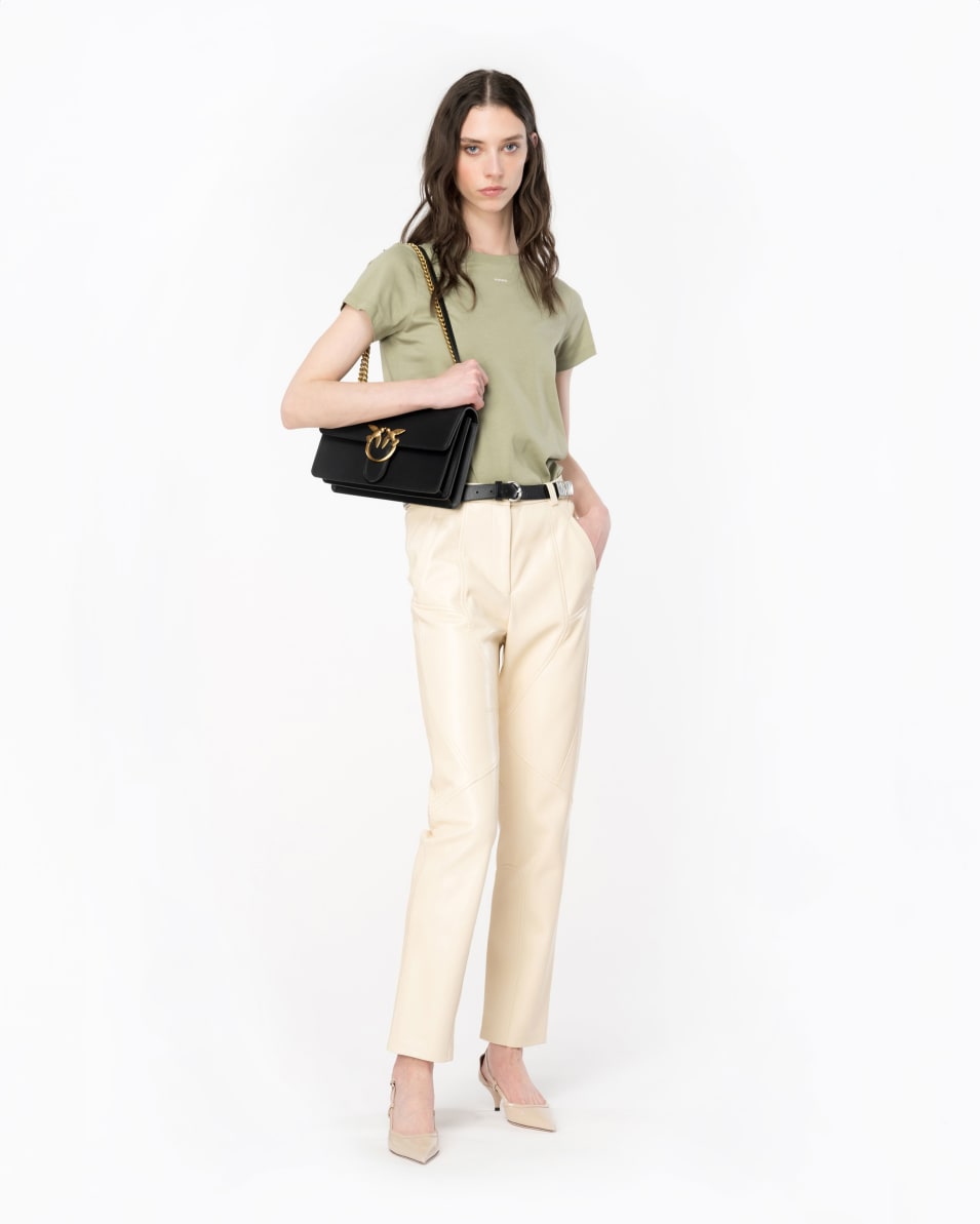 Pinko Hose in geknitterter Lederoptik Outlet