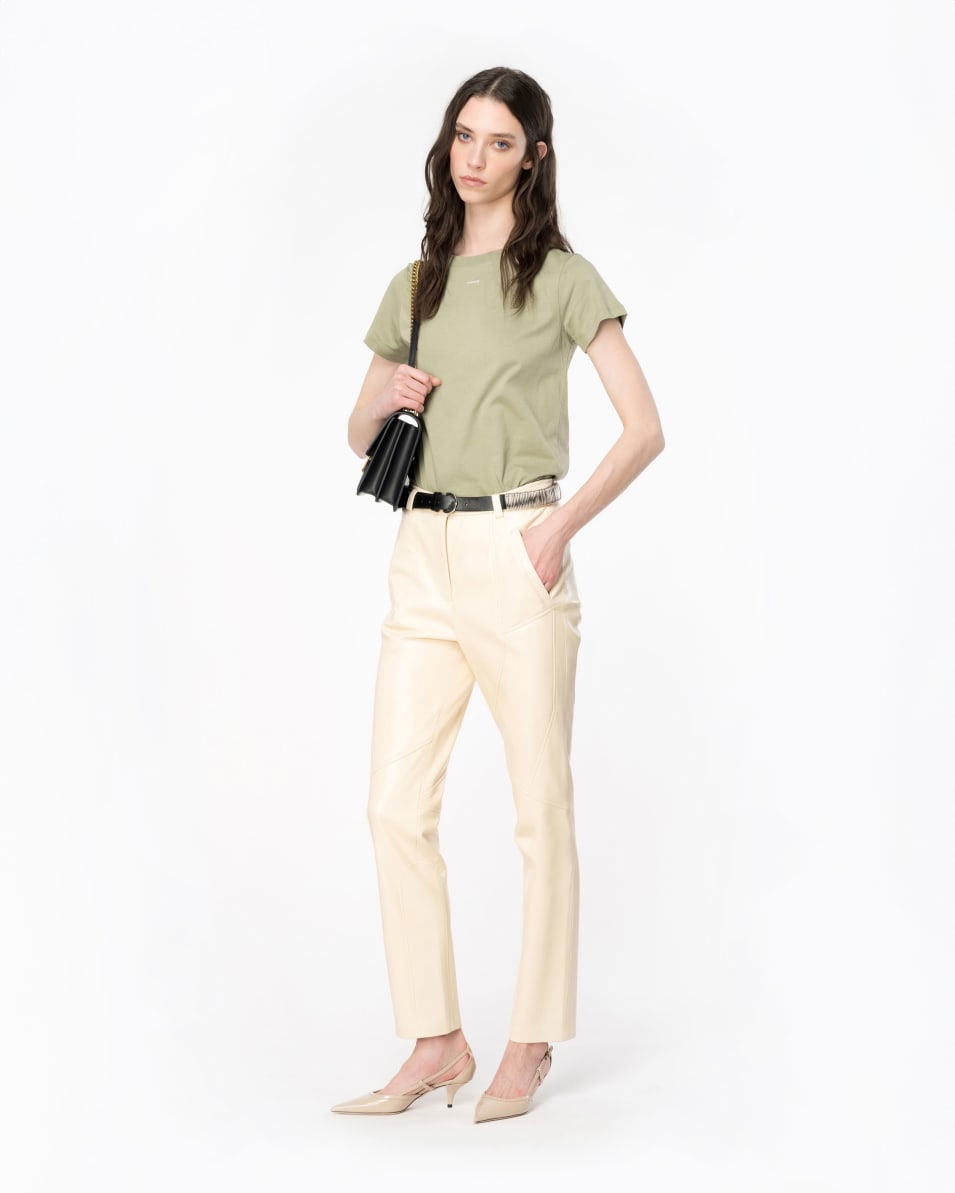 Pinko Hose in geknitterter Lederoptik Outlet