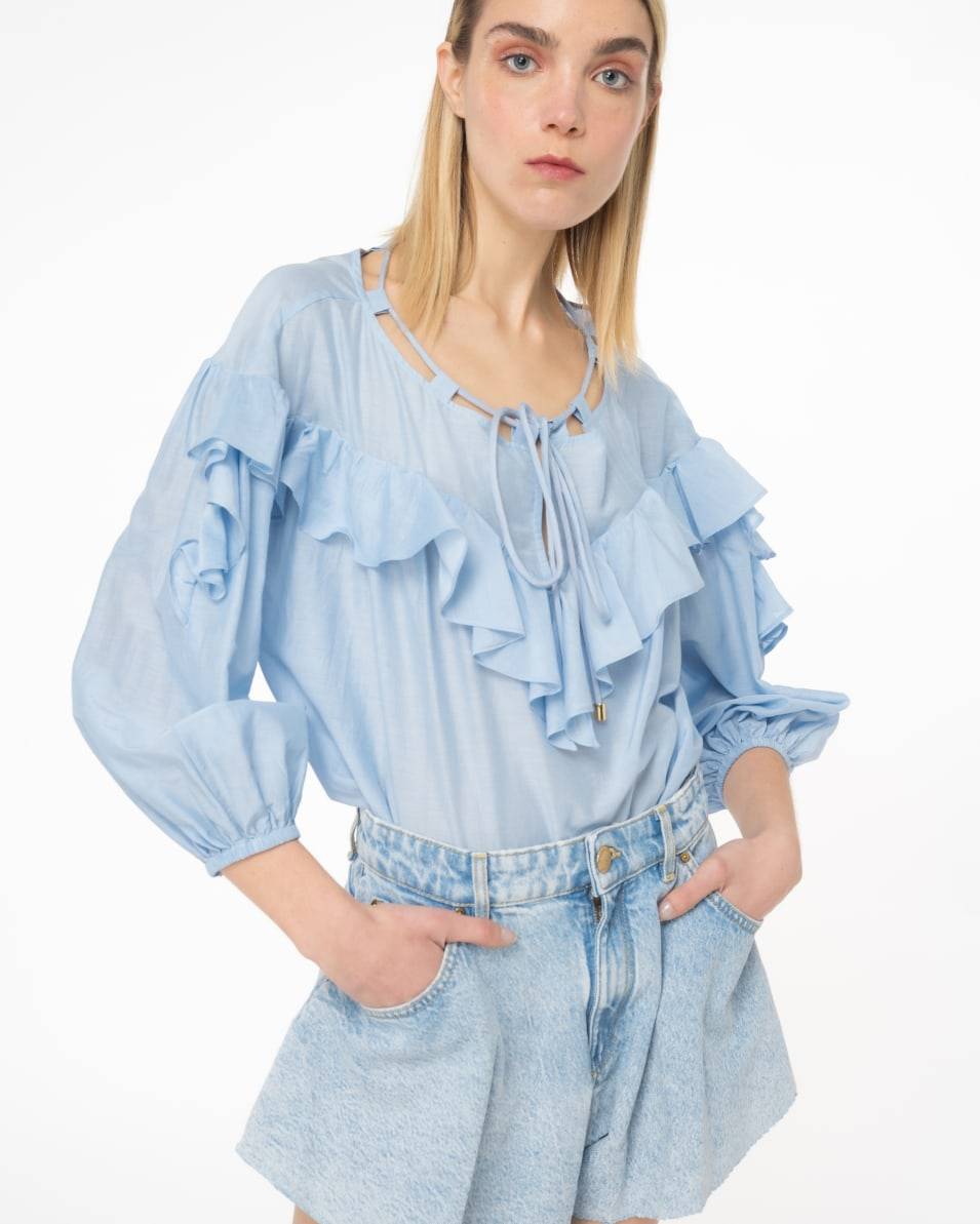 Pinko Bluse mit großem Volant Auslauf
