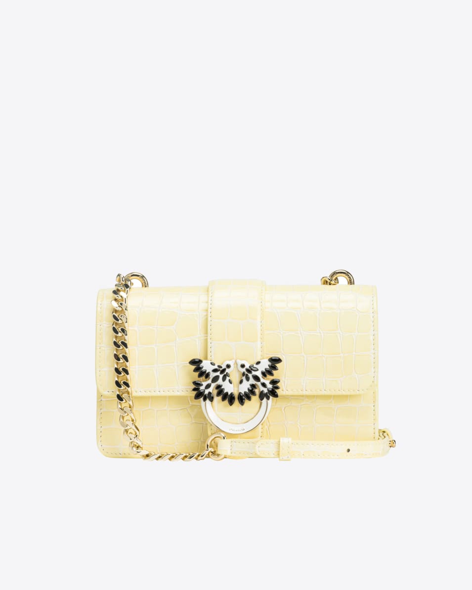 Pinko Mini Love Bag One Kroko glänzend PINKO Galleria Preisnachlass