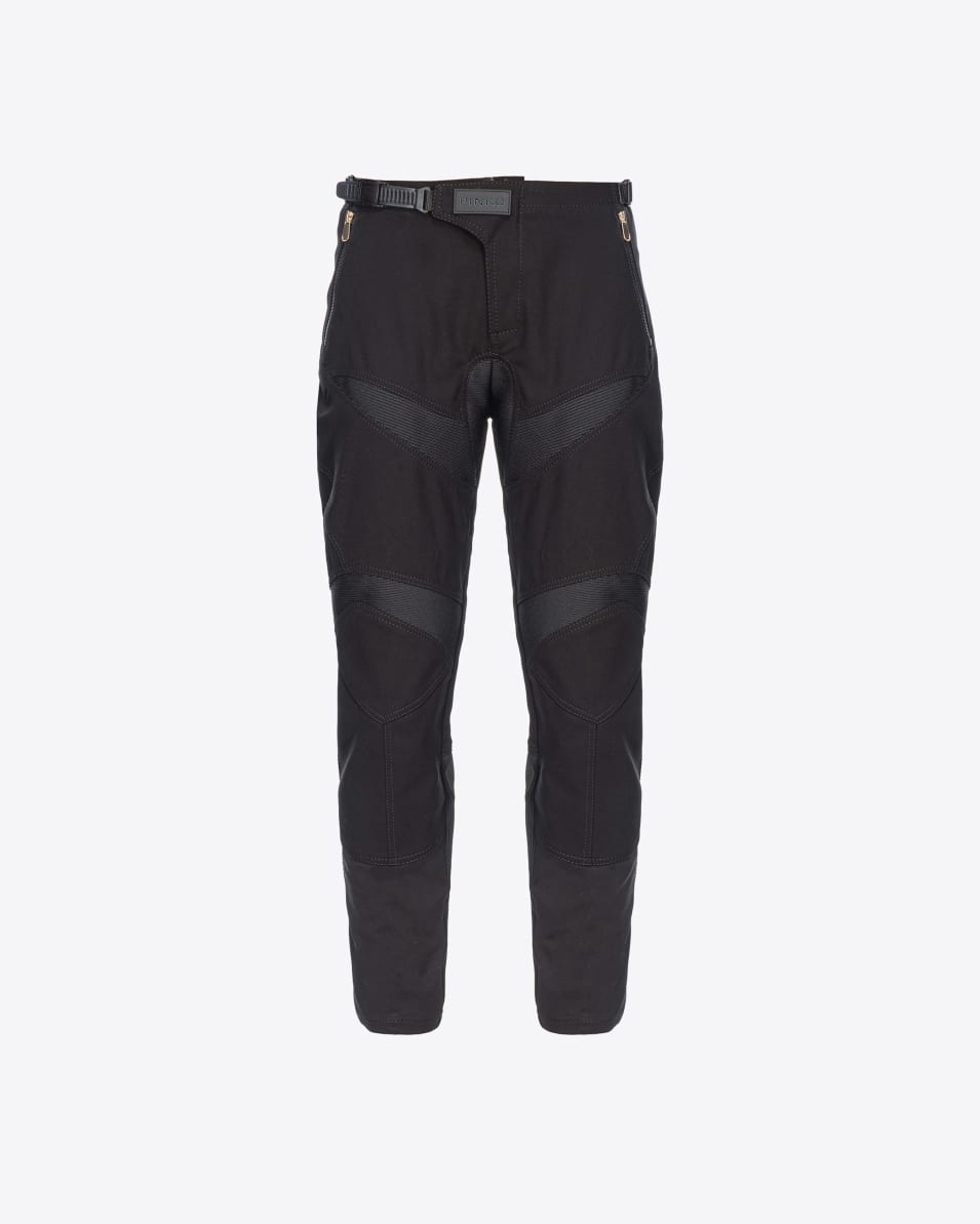 Pinko Bikerhose aus zwei Materialien