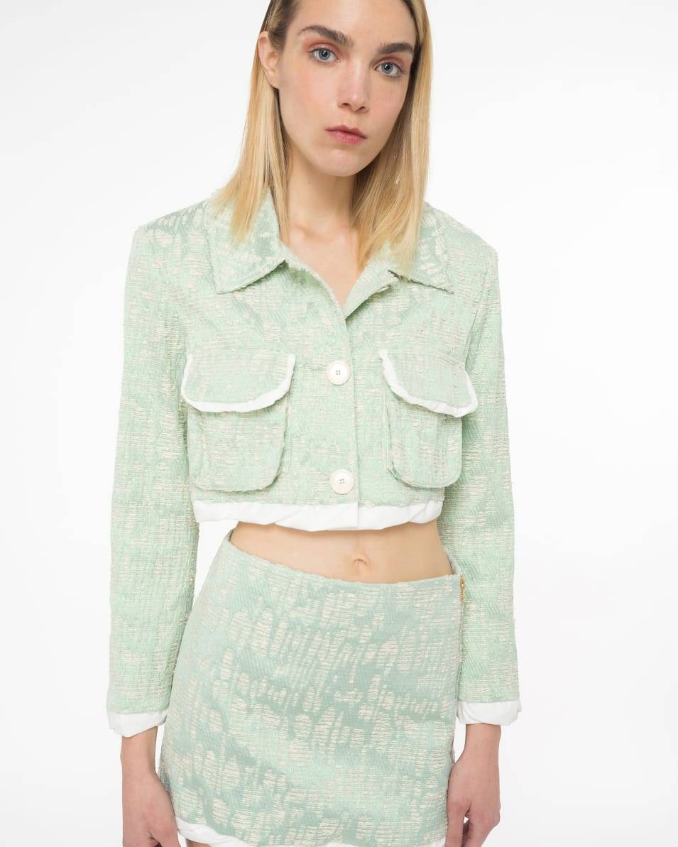 Pinko Kurzjacke Lurex-Flechtgewebe Top Angebot