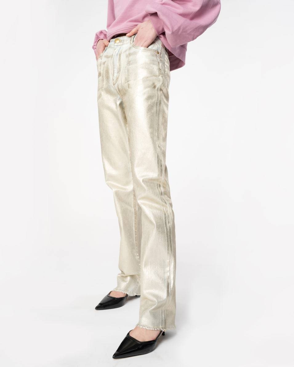 Pinko Jeans Straight Shining Denim Online Outlet