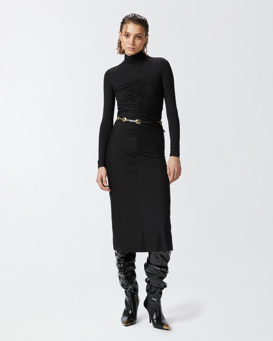 Pinko Jersey midi dress with zip Bis zu 55% Rabatt